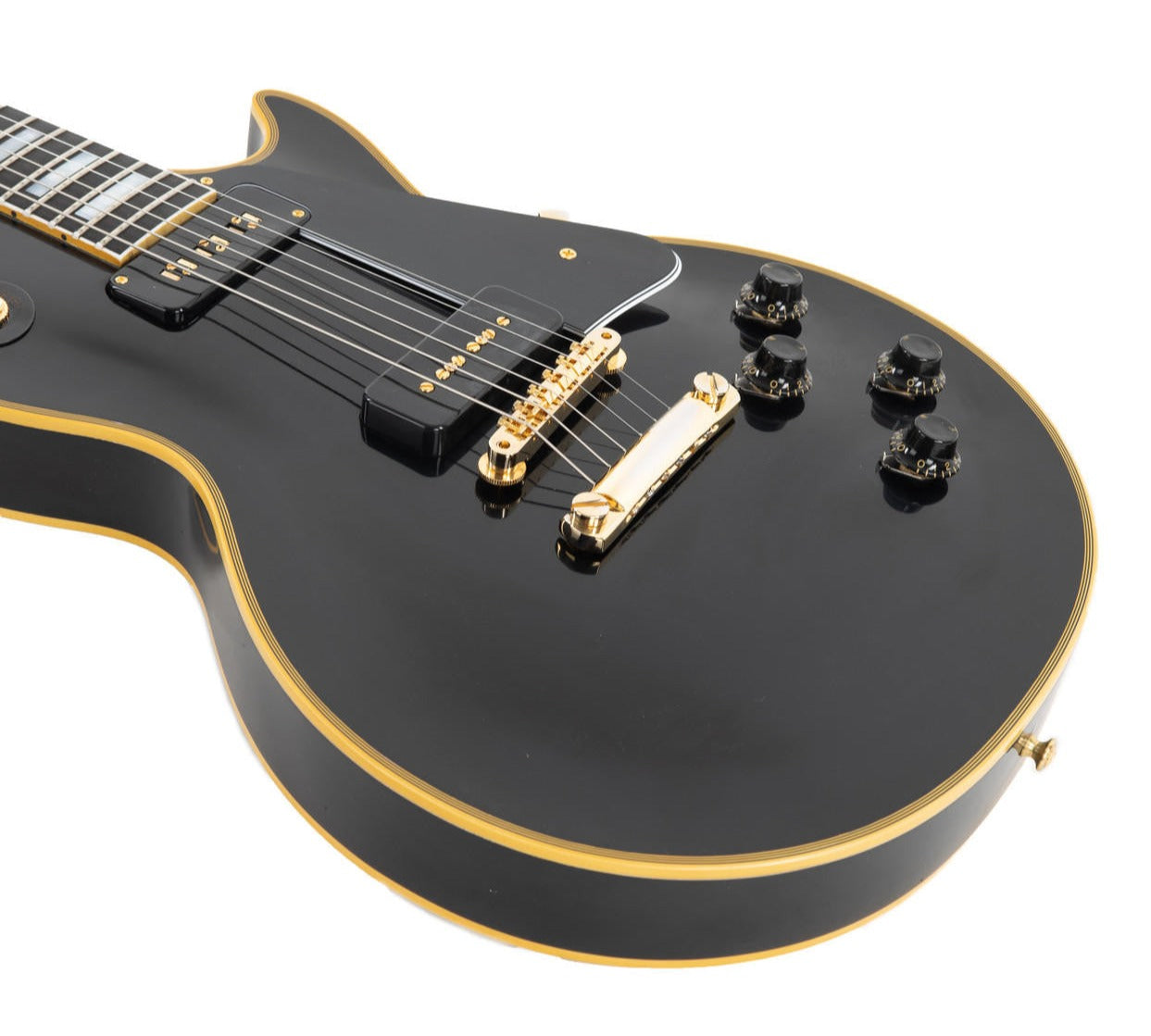 Gibson 1954 Les Paul Custom Staple Pickup Reissue VOS Electric Guitar, Ebony (LPB54VOEBGH1) |  GIBSON |  ELECTRIC GUITAR |  Zoso Music