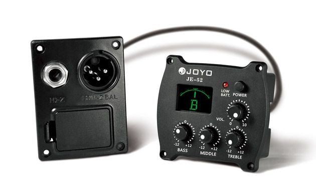 JOYO JE-52 ACOUSTIC GUITAR PICKUP WITH EQ & TUNER + XLR OUTPUT, JOYO, PICKUPS & PARTS, joyo-acoustic-guitar-pickup-with-eq-tuner-xlr-output, ZOSO MUSIC SDN BHD