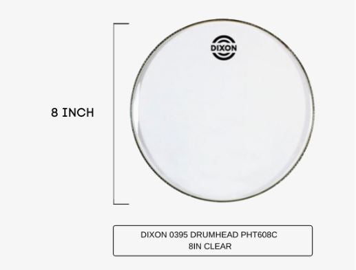 DIXON 0395 DRUMHEAD PHT608C 8IN CLEAR | DIXON , Zoso Music