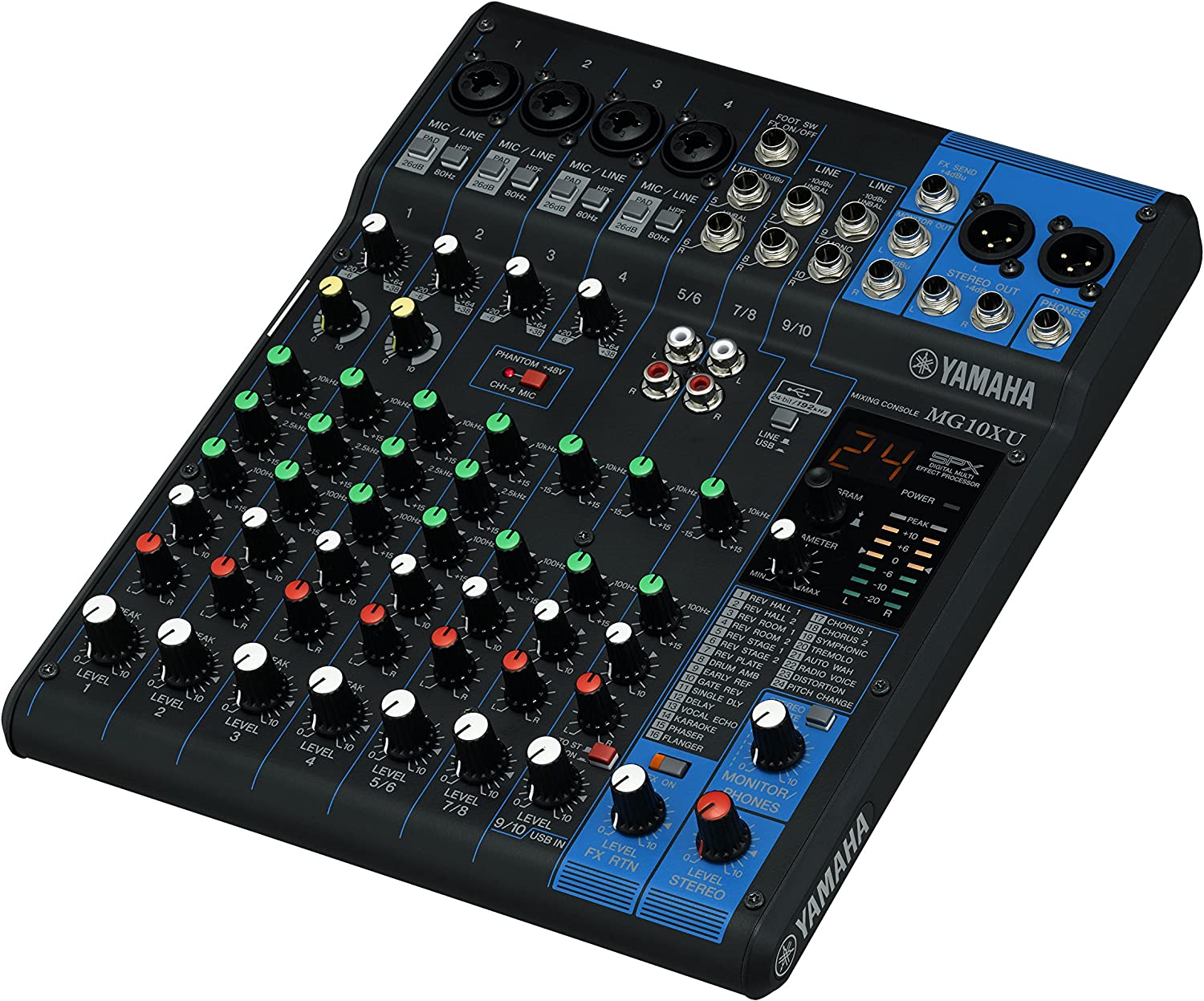 Yamaha MG10XU 10-Channel Mixer and Effects - ZOSO MUSIC SDN BHD