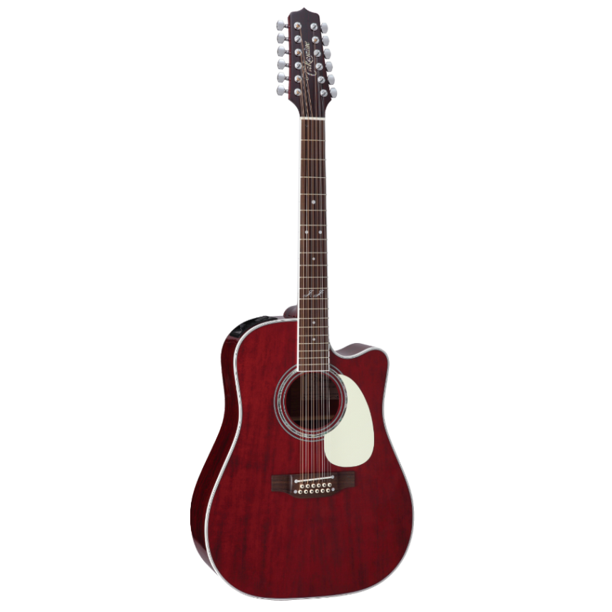 TAKAMINE JJ325SRC-12 JOHN JORGENSON SIGNATURE SERIES 12-STRING DREADNOUGHT CUTAWAY ACOUSTIC-ELECTRIC GUITAR, GLOSS RED STAIN, CT4B II PREAMP & HARD CASE (MADE IN JAPAN)