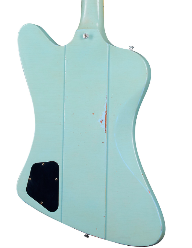 Gibson 1963 Firebird V w/ Maestro Vibrola Heavy Aged  Electric Guitar, Antique Frost Blue (FB5HAAFBNM1)