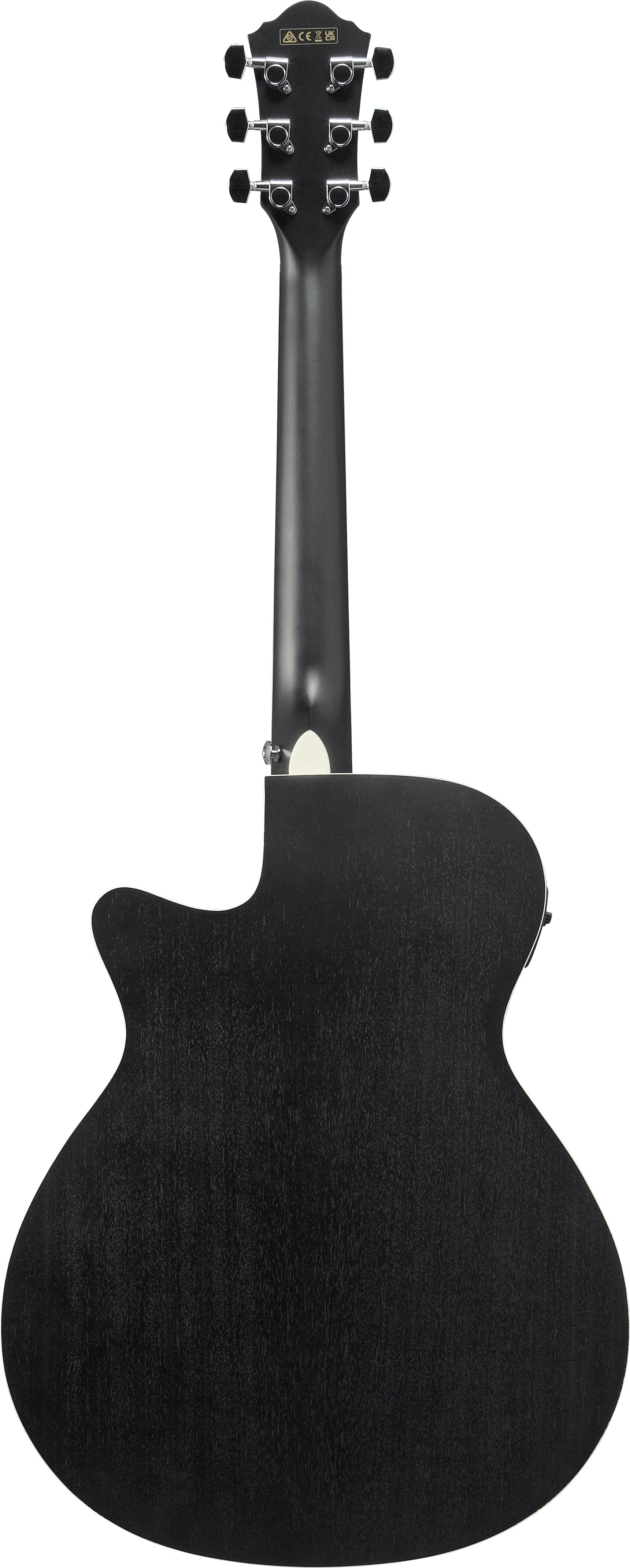 Ibanez AEG7MH-WK AEG Series Acoustic Electric Guitar, Weathered Black Open Pore