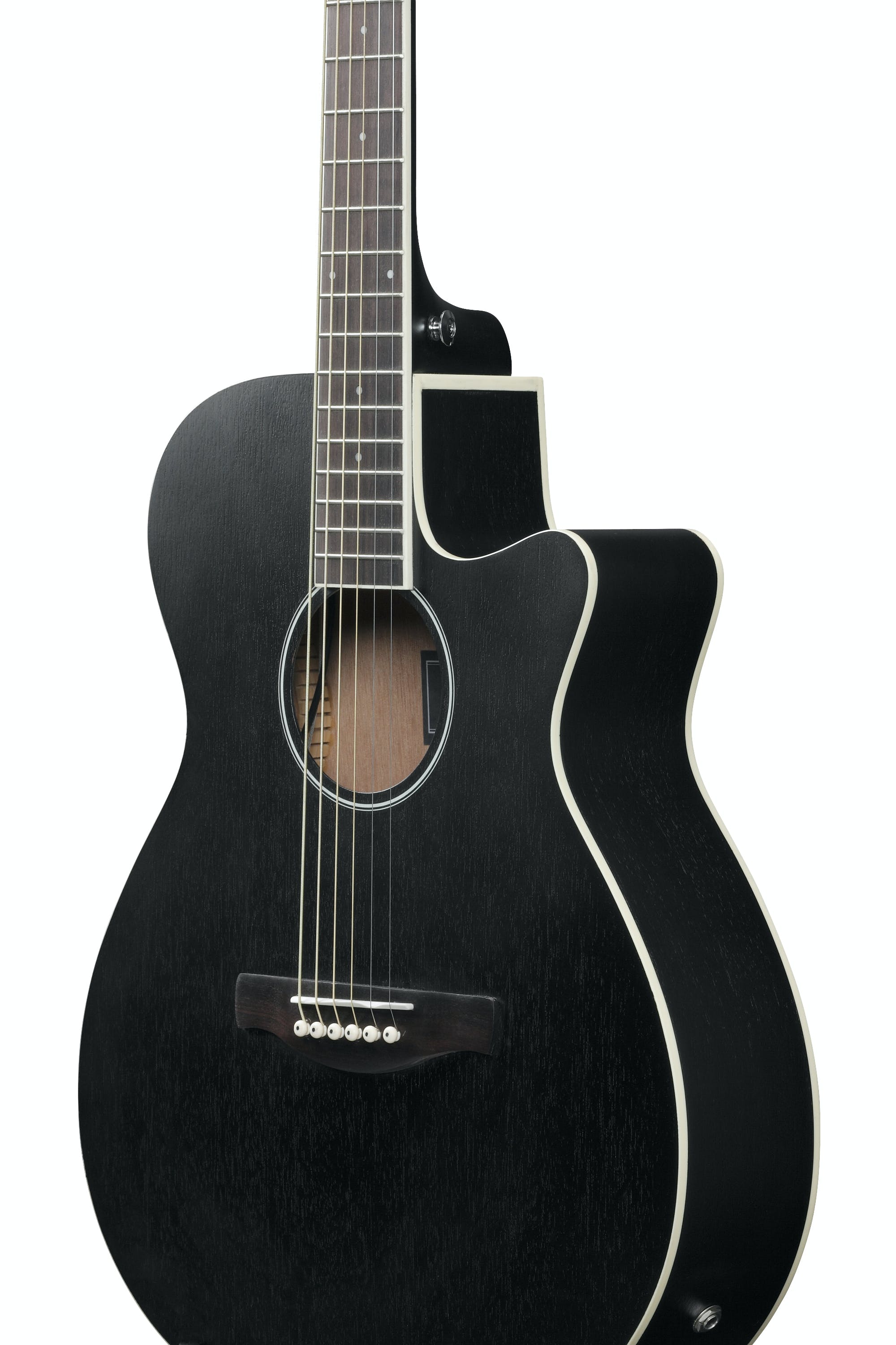 Ibanez AEG7MH-WK AEG Series Acoustic Electric Guitar, Weathered Black Open Pore