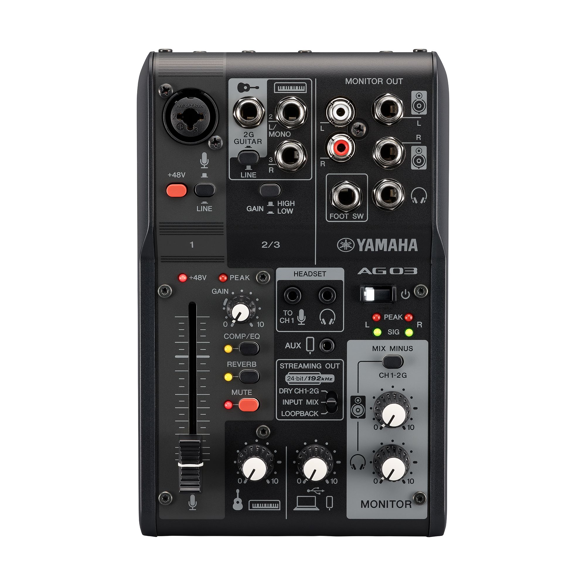 YAMAHA AG03 MK2 3-CHANNEL MIXER AND USB AUDIO INTERFACE |  YAMAHA PRO AUDIO |  AUDIO INTERFACE |  Zoso Music