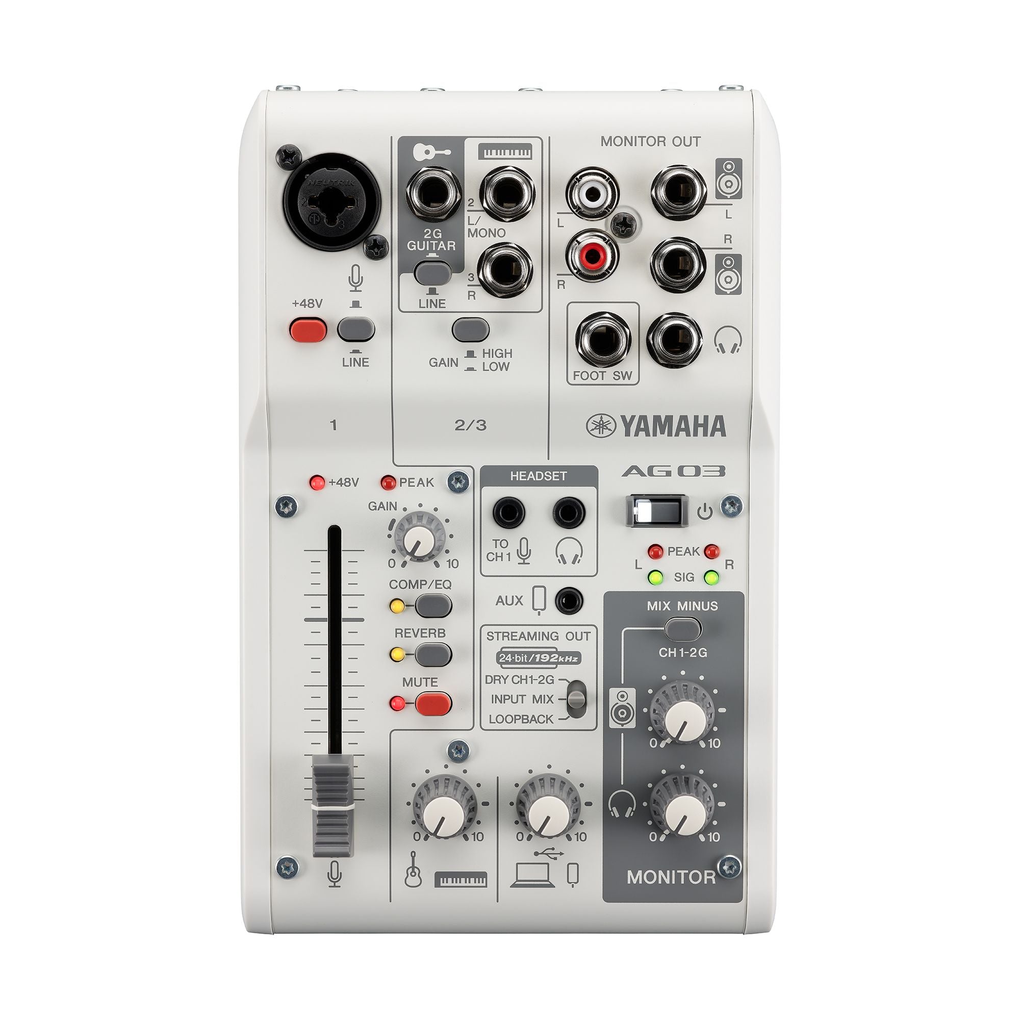 YAMAHA AG03 MK2 3-CHANNEL MIXER AND USB AUDIO INTERFACE |  YAMAHA PRO AUDIO |  AUDIO INTERFACE |  Zoso Music
