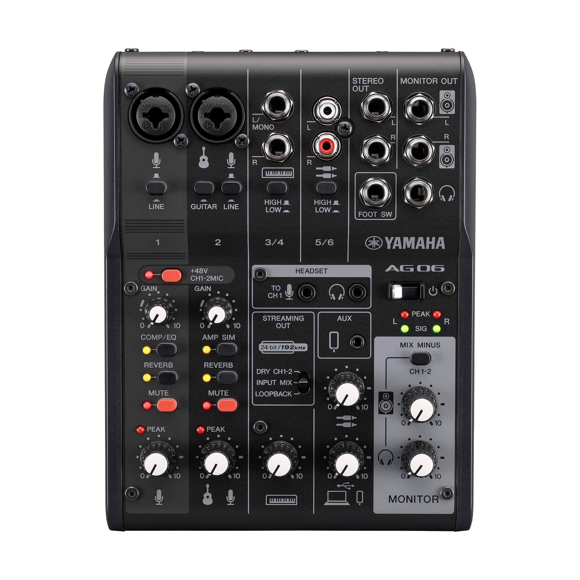 YAMAHA AG06 MK2 6-CHANNEL MIXER AND USB AUDIO INTERFACE |  YAMAHA PRO AUDIO |  AUDIO INTERFACE |  Zoso Music