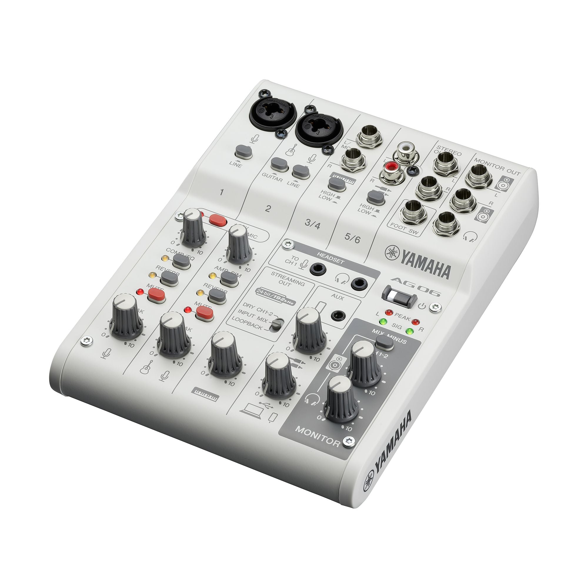 YAMAHA AG06 MK2 6-CHANNEL MIXER AND USB AUDIO INTERFACE
