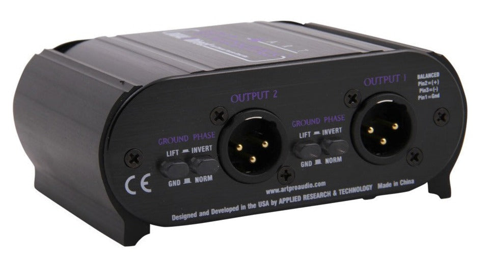 ART DUALZDirect 2-channel Passive DI Box for Active Bass, Electric and Acoustic Guitars