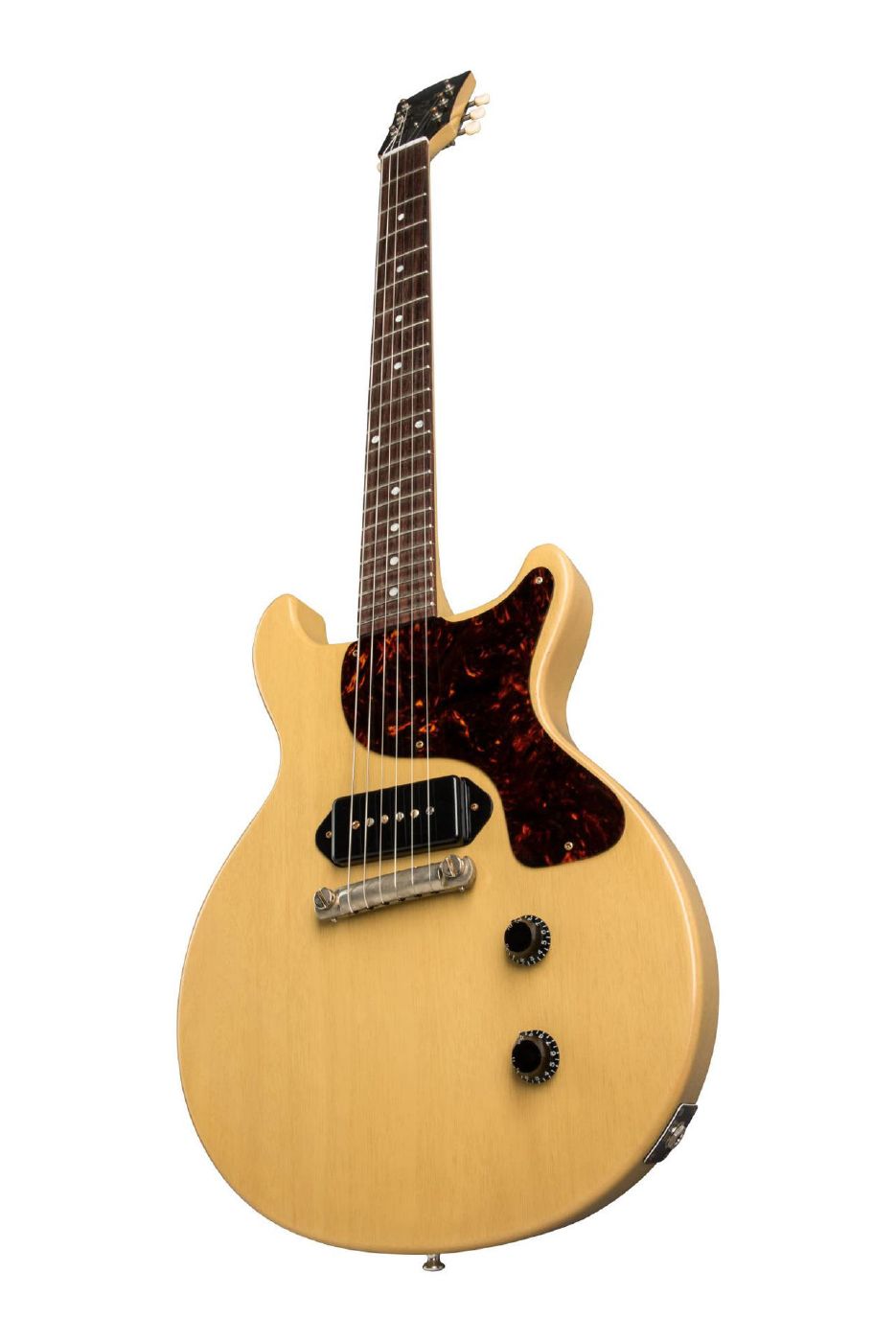 Gibson 1958 Les Paul Junior Double Cut Reissue VOS Electric Guitar, TV Yellow (LPJRDC58VOTVNH1) |  GIBSON |  ELECTRIC GUITAR |  Zoso Music