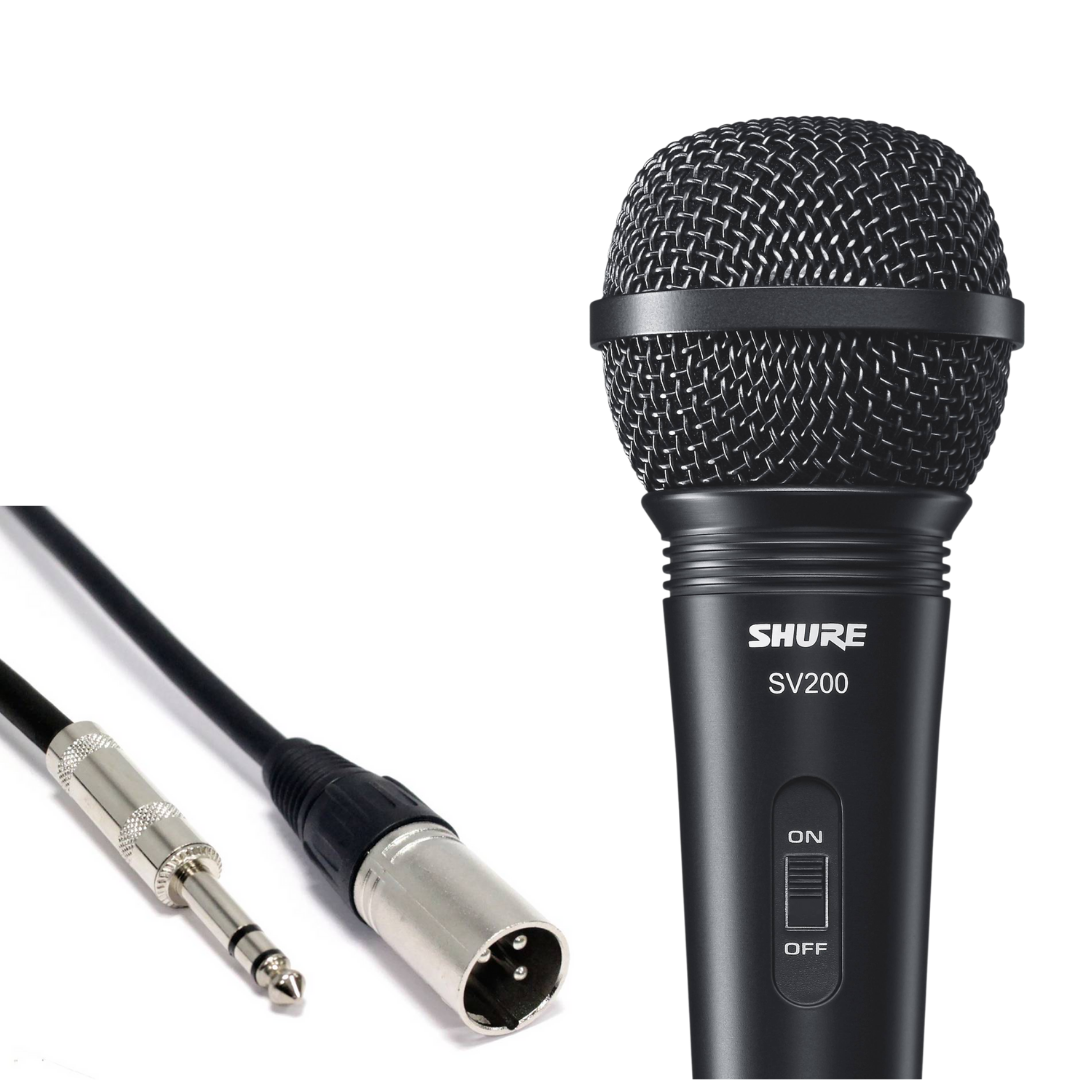 Shure SV200 Dynamic Vocal Microphone with XLR to QTR Cable, 6.3 mm (SV-200 / SV 200), SHURE, MICROPHONE, shure-microphone-sv200, ZOSO MUSIC SDN BHD