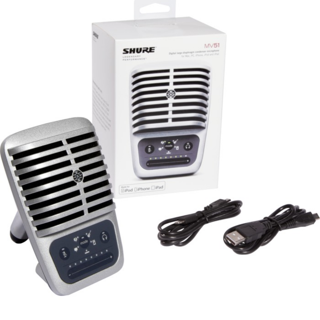 [Latest Model] Shure MV51 Digital Condenser Microphone (MV-51), SHURE, MICROPHONE, shure-microphone-mv51-dig-a, ZOSO MUSIC SDN BHD