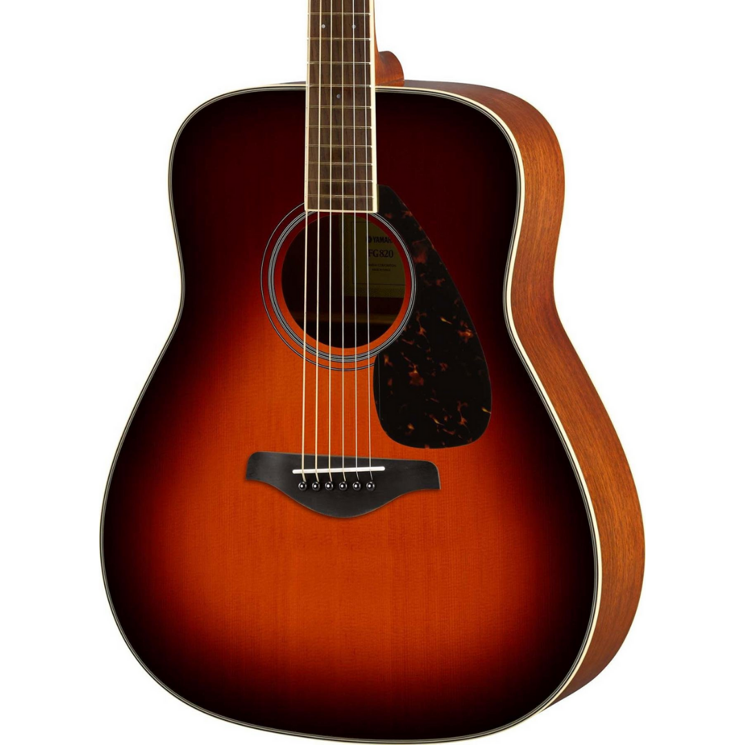 Yamaha FG820 Dreadnought Acoustic Guitar w/FREE Gator Transit Series Acoustic Guitar Bag - Brown Sunburst (FG-820), YAMAHA, ACOUSTIC GUITAR, yamaha-acoustic-guitar-ymhgfg820-bs, ZOSO MUSIC SDN BHD