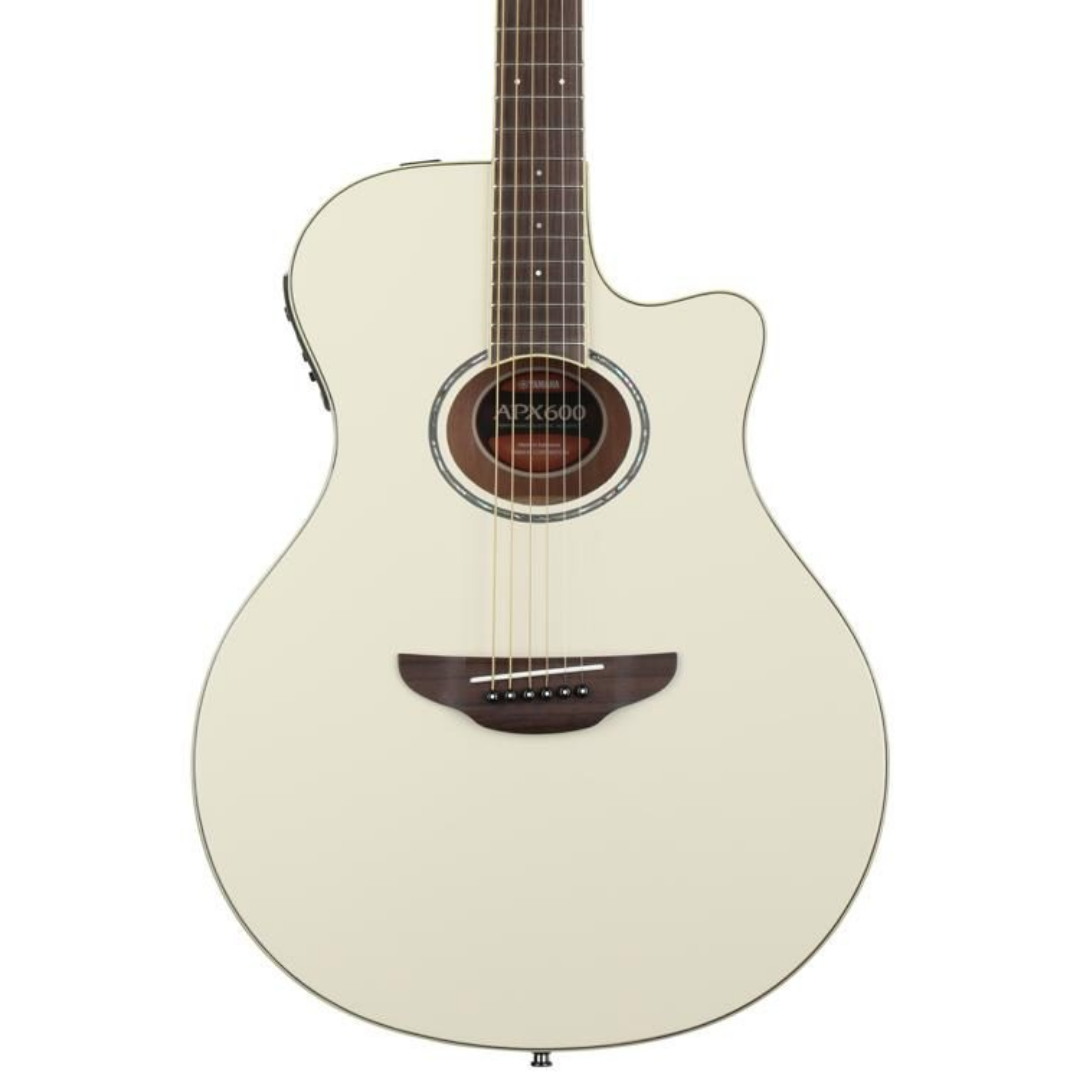 Yamaha APX600 Thinline Cutaway Acoustic-Electric Guitar with Pickup-Vintage White (APX-600), YAMAHA, ACOUSTIC GUITAR, yamaha-acoustic-guitar-ymhgapx600-vw, ZOSO MUSIC SDN BHD