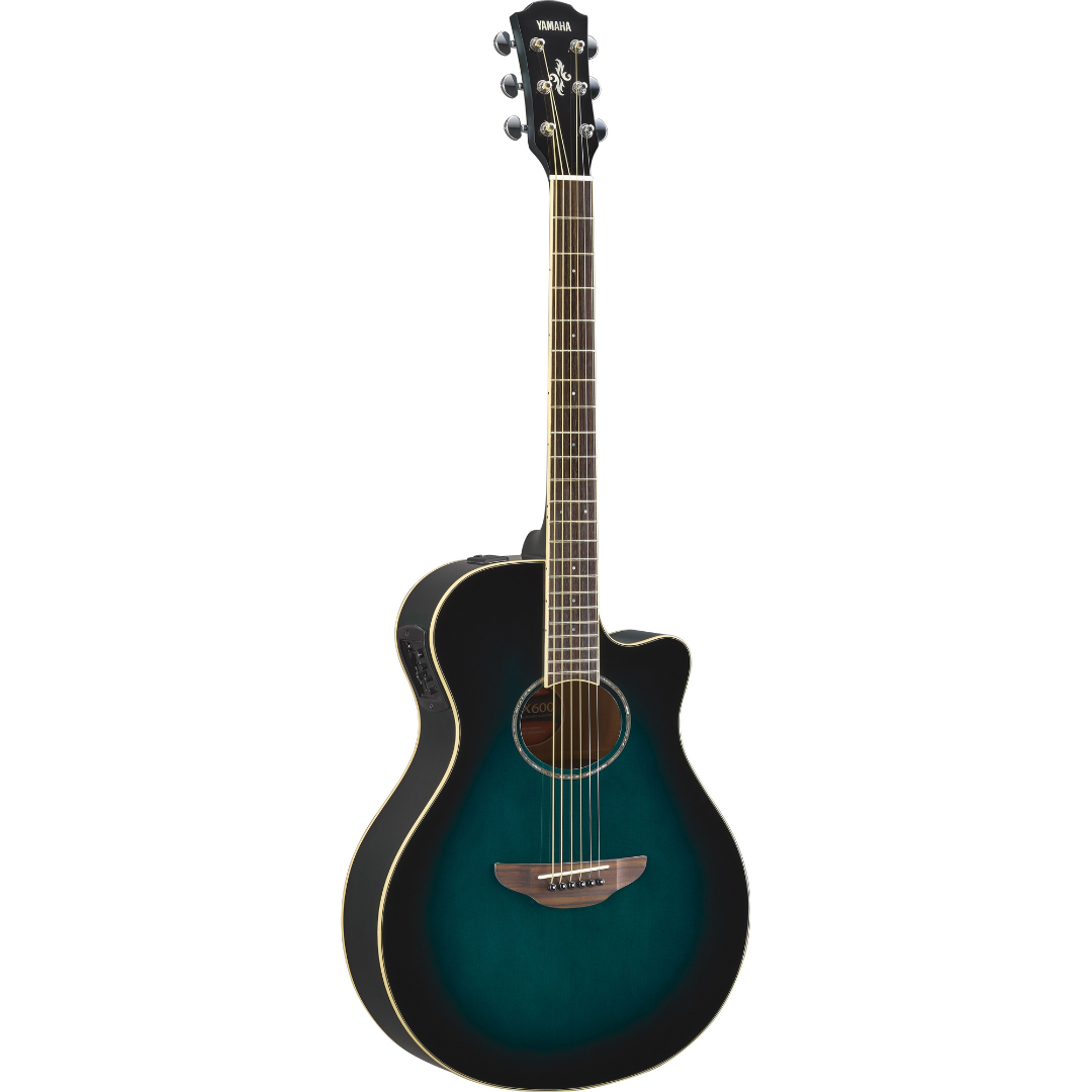 Yamaha APX600 Thinline Cutaway Acoustic-Electric Guitar with Pickup-Oriental Blue Burst (APX-600), YAMAHA, ACOUSTIC GUITAR, yamaha-acoustic-guitar-ymhgapx600-obb, ZOSO MUSIC SDN BHD