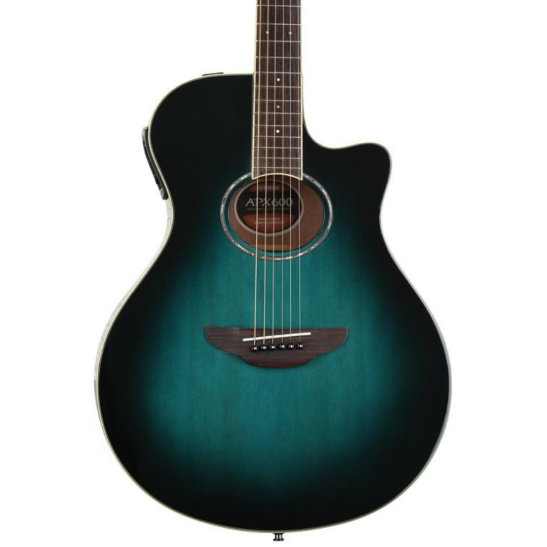 Yamaha APX600 Thinline Cutaway Acoustic-Electric Guitar with Pickup-Oriental Blue Burst (APX-600), YAMAHA, ACOUSTIC GUITAR, yamaha-acoustic-guitar-ymhgapx600-obb, ZOSO MUSIC SDN BHD