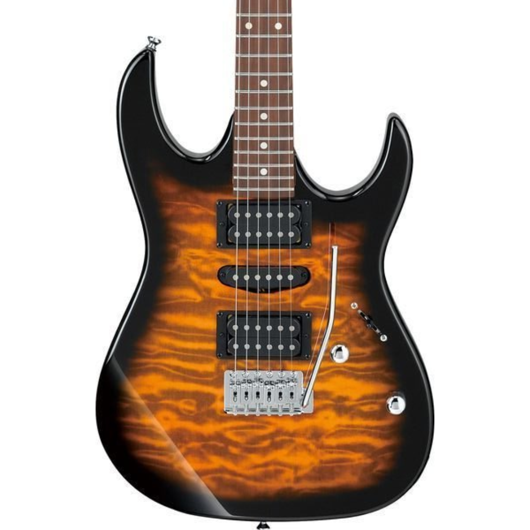 Ibanez Gio GRX70QA Electric Guitar - Sunburst (GRX70QA-SB), IBANEZ, ELECTRIC GUITAR, ibanez-electric-guitar-grx70qa-sb, ZOSO MUSIC SDN BHD