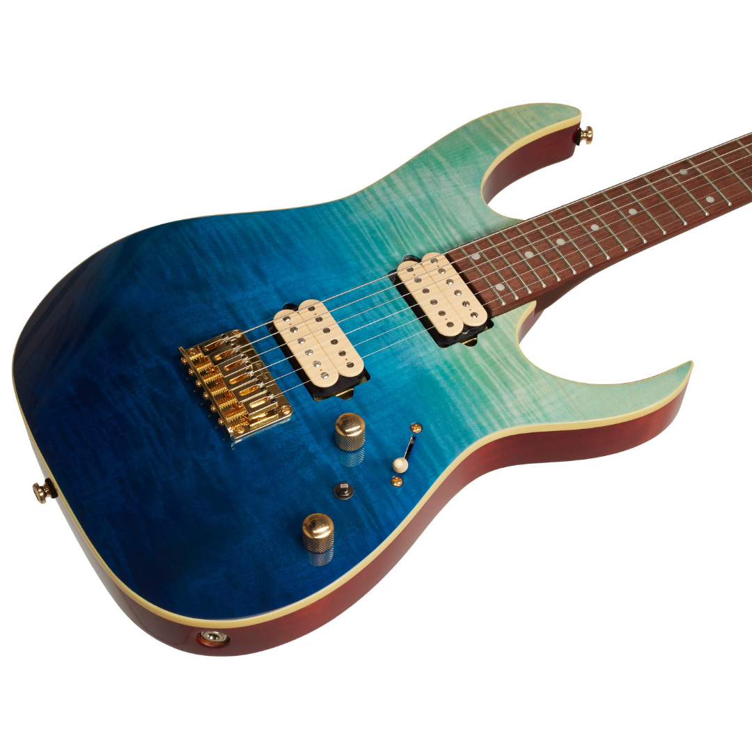 Ibanez High Performance RG421HPFM - Blue Reef Gradation, IBANEZ, ELECTRIC GUITAR, ibanez-electric-guitar-rg421hpfm-brg, ZOSO MUSIC SDN BHD