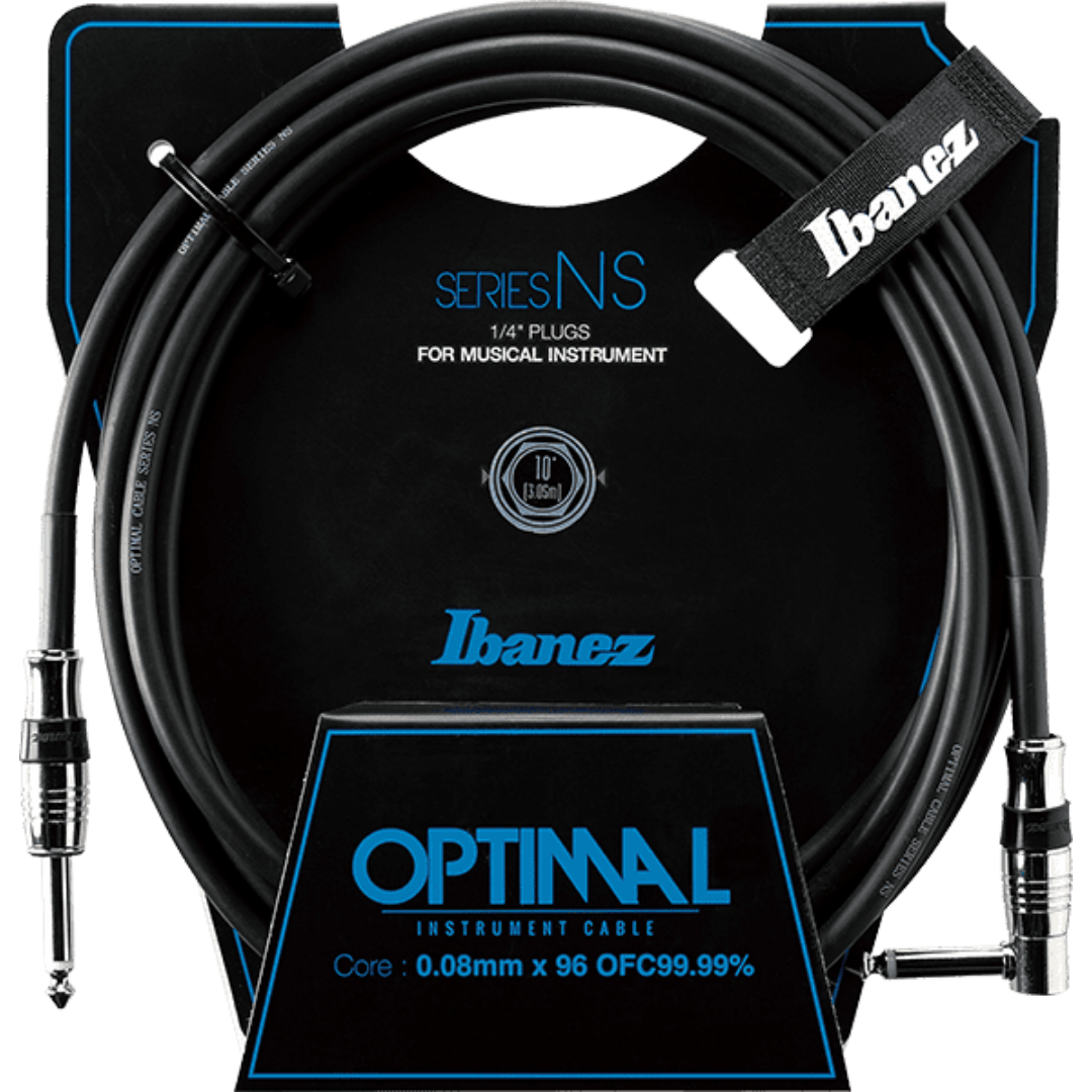 Ibanez NS10L 10ft Straight and Right Angle Plugs Guitar Instrument Cable (NS-10L / NS 10L), IBANEZ, CABLES, ibanez-cable-ns10l, ZOSO MUSIC SDN BHD