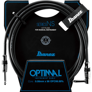 Ibanez NS10L 10ft Straight and Right Angle Plugs Guitar Instrument Cable (NS-10L / NS 10L), IBANEZ, CABLES, ibanez-cable-ns10l, ZOSO MUSIC SDN BHD