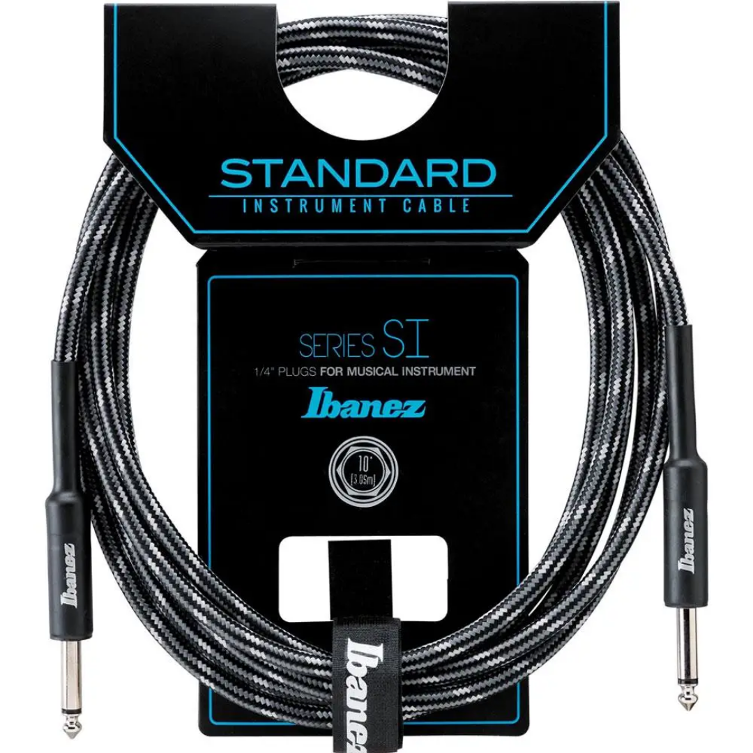 Ibanez SI20 CCT 20ft Woven Guitar Cable - 2 Straight Plugs (Charcoal Grey) (SI20CCT), IBANEZ, CABLES, ibanez-cable-si20cct, ZOSO MUSIC SDN BHD