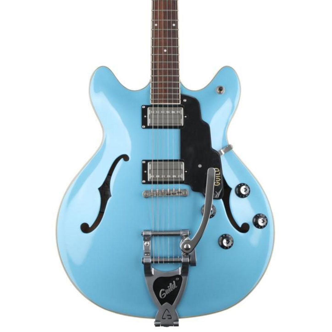 Guild Starfire I DC Semi-Hollow Electric Guitar with Guild Vibrato Tailpiece - Pelham Blue, GUILD, ELECTRIC GUITAR, guild-electric-guitar-starfireidcvib-pb, ZOSO MUSIC SDN BHD
