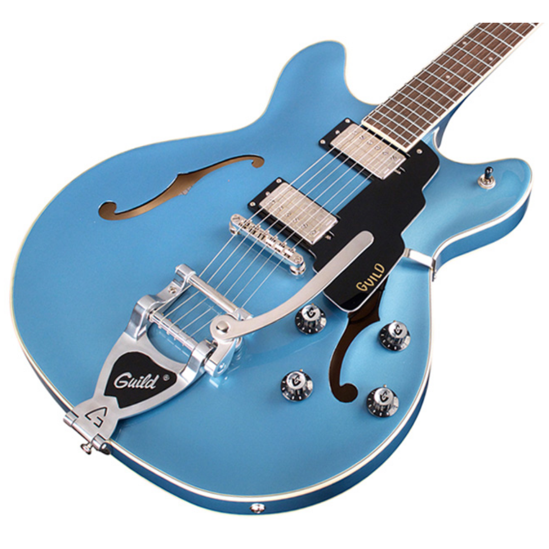 Guild Starfire I DC Semi-Hollow Electric Guitar with Guild Vibrato Tailpiece - Pelham Blue, GUILD, ELECTRIC GUITAR, guild-electric-guitar-starfireidcvib-pb, ZOSO MUSIC SDN BHD