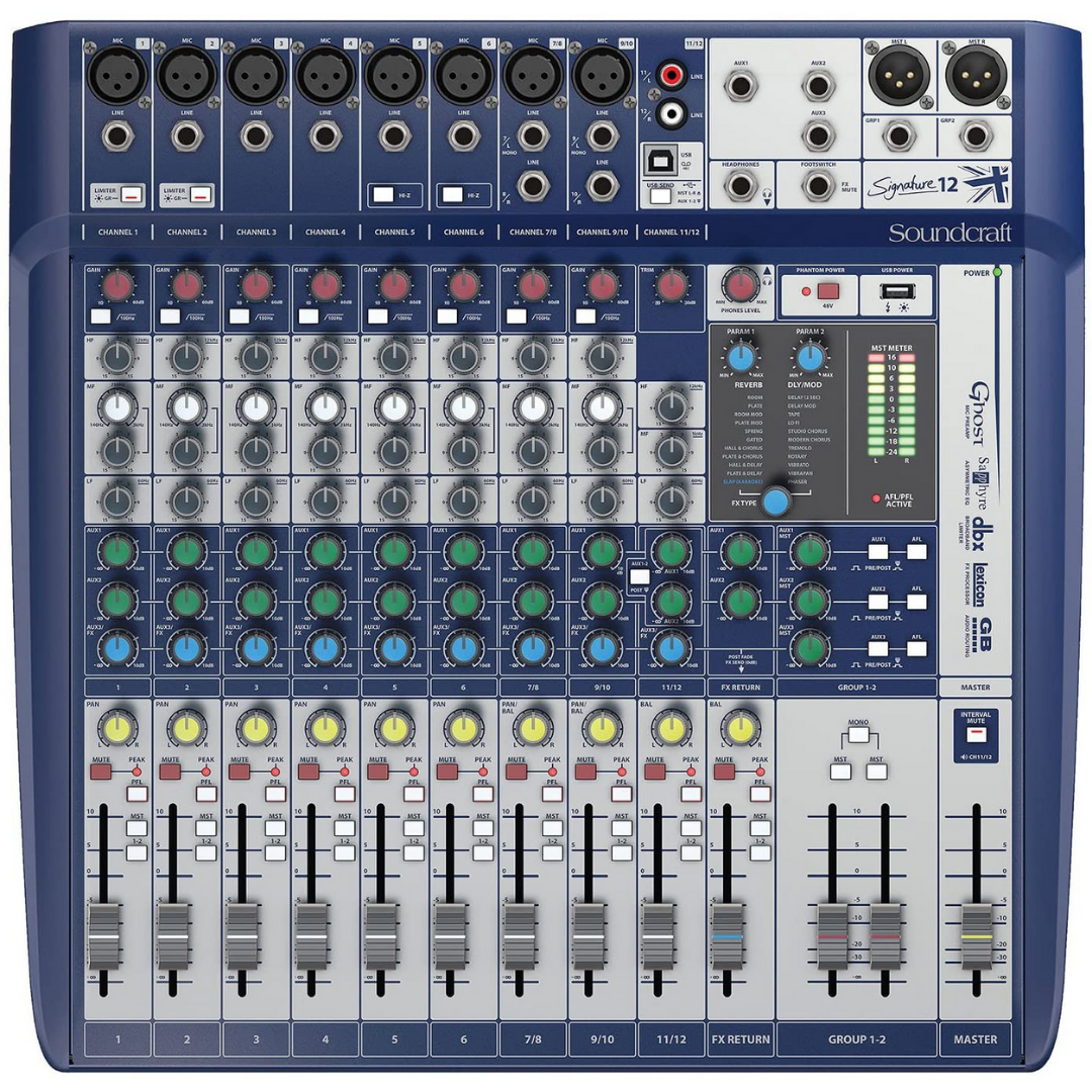 Soundcraft Signature 12 Mixer with Gator G-MIXERBAG-1515, SOUNDCRAFT, MIXER, soundcraft-mixer-signature12, ZOSO MUSIC SDN BHD