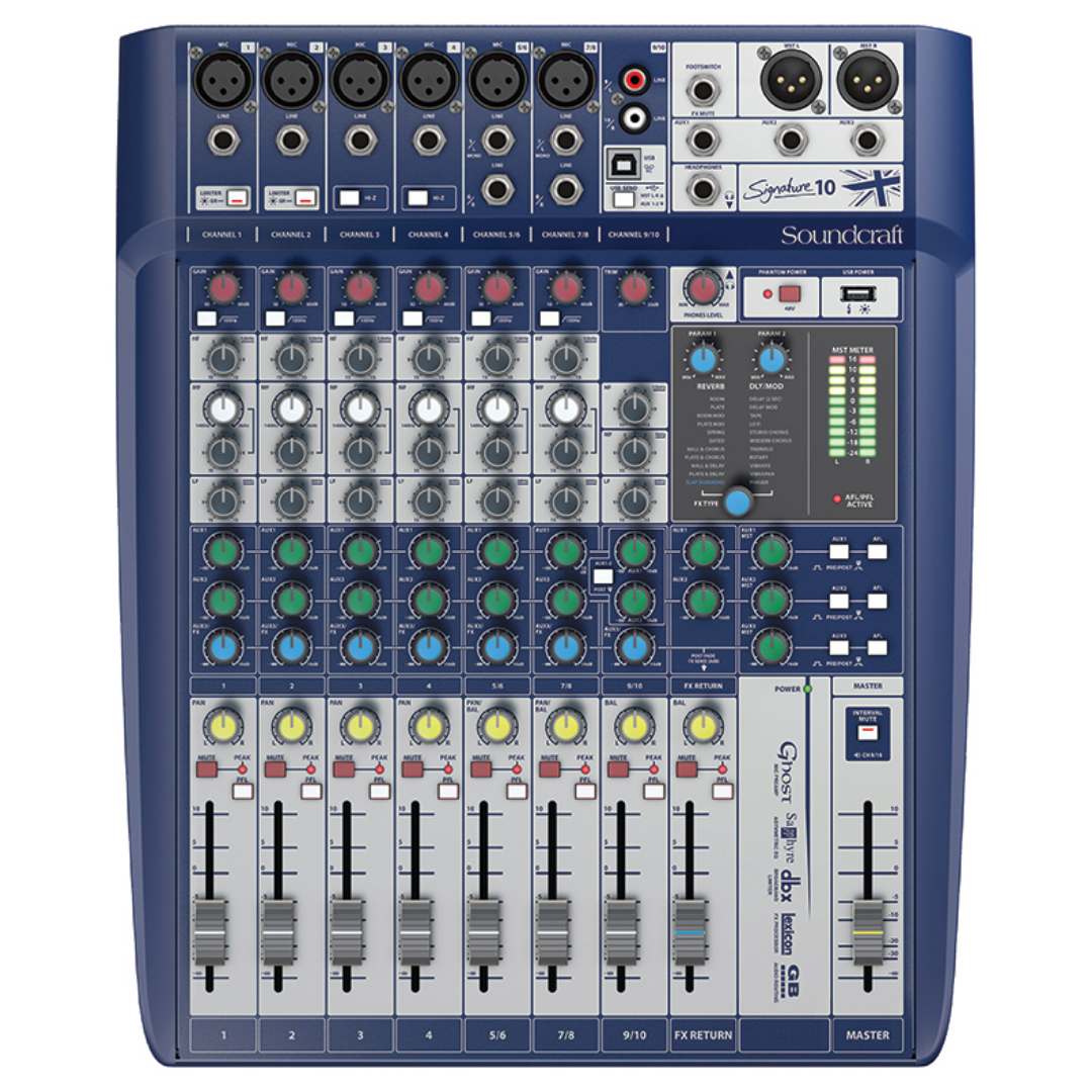 Soundcraft Signature 10 Mixer with Gator G-MIXERBAG-1515, SOUNDCRAFT, MIXER, soundcraft-mixer-signature10, ZOSO MUSIC SDN BHD