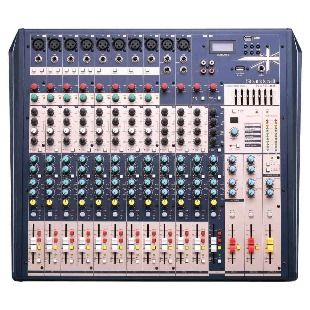 Soundcraft Nano M16 16-Channel USB Mixer, SOUNDCRAFT, MIXER, soundcraft-mixer-nanom16, ZOSO MUSIC SDN BHD