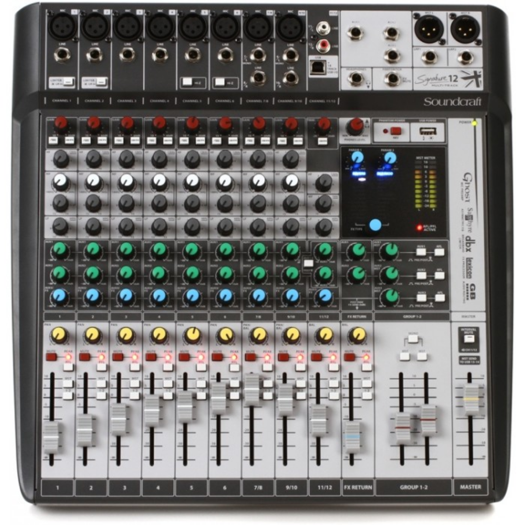 Soundcraft Signature 12 MTK Mixer and Audio Interface with Gator G-MIXERBAG-1515, SOUNDCRAFT, MIXER, soundcraft-mixer-signature12mtk, ZOSO MUSIC SDN BHD
