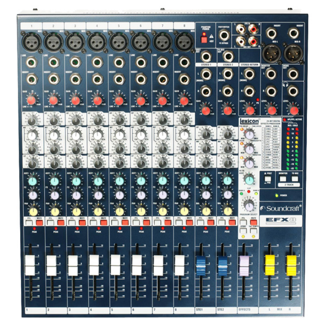 Soundcraft EFX8 Mixer with Gator G-MIXERBAG-1515, SOUNDCRAFT, MIXER, soundcraft-mixer-efx8, ZOSO MUSIC SDN BHD