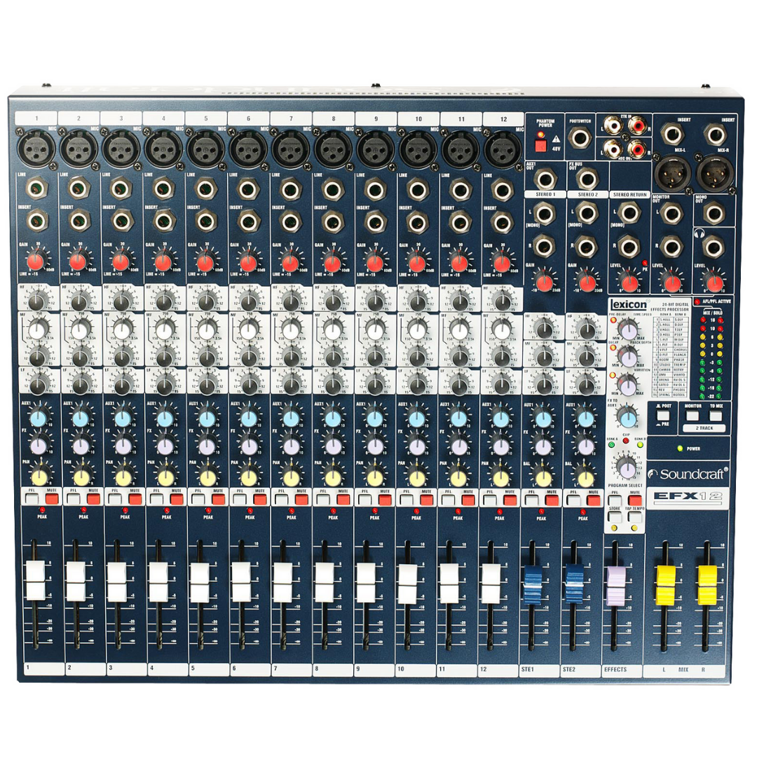 Soundcraft EFX12 Mixer with Gator G-MIXERBAG-1815, SOUNDCRAFT, MIXER, soundcraft-mixer-efx12, ZOSO MUSIC SDN BHD