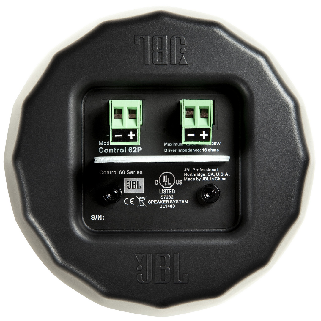 JBL Control 62P Ultra-Compact Mid-High Satellite Pendant Speaker - Pair - Black, JBL, CEILING SPEAKER, jbl-ceiling-speaker-control62p-bk, ZOSO MUSIC SDN BHD