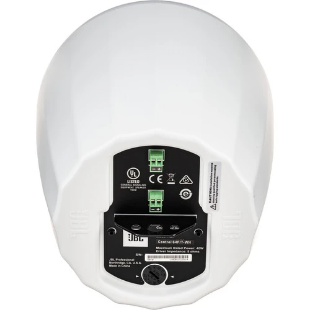 JBL Control 64P/T Compact Full-Range Pendant Loudspeaker - Pair - White, JBL, CEILING SPEAKER, jbl-ceiling-speaker-control64pt-wh, ZOSO MUSIC SDN BHD