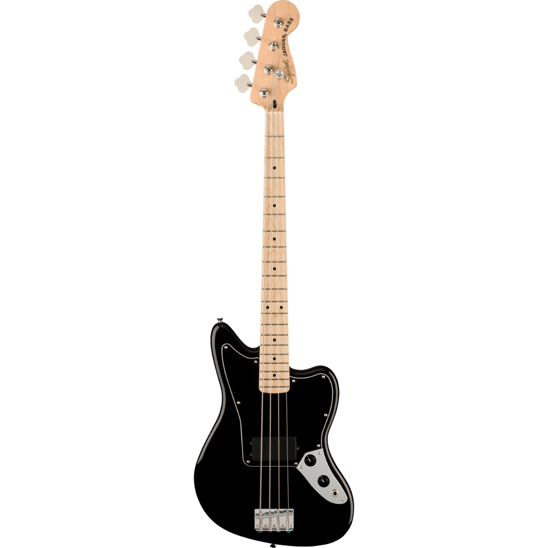 Squier Affinity Series Jag Bass Guitar, Maple FB, Black, SQUIER BY FENDER, BASS GUITAR, squier-bass-guitar-f03-037-8503-506, ZOSO MUSIC SDN BHD