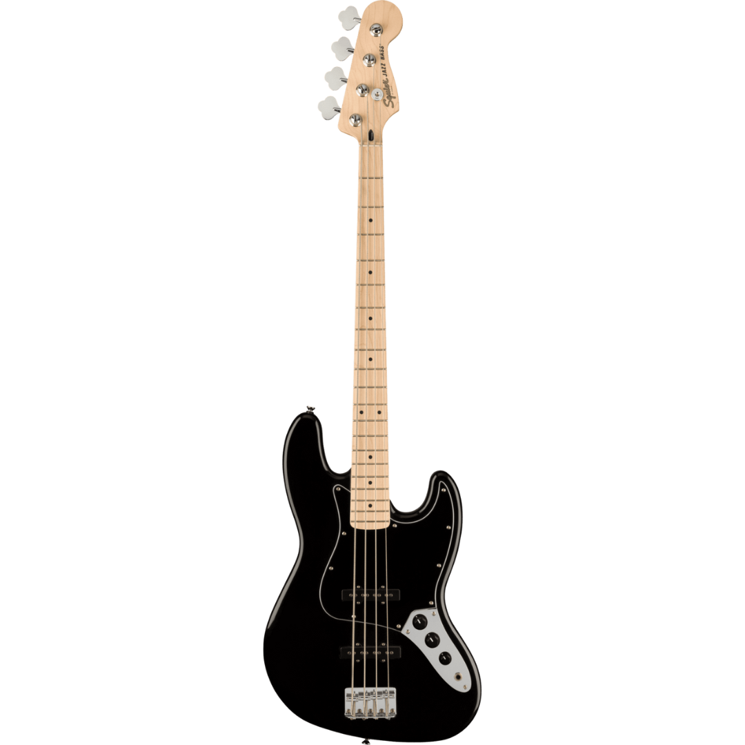 Squier Affinity Series Jazz Bass Guitar, Maple FB, Black, SQUIER BY FENDER, BASS GUITAR, squier-bass-guitar-f03-037-8603-506, ZOSO MUSIC SDN BHD