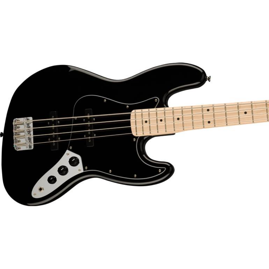 Squier Affinity Series Jazz Bass Guitar, Maple FB, Black, SQUIER BY FENDER, BASS GUITAR, squier-bass-guitar-f03-037-8603-506, ZOSO MUSIC SDN BHD