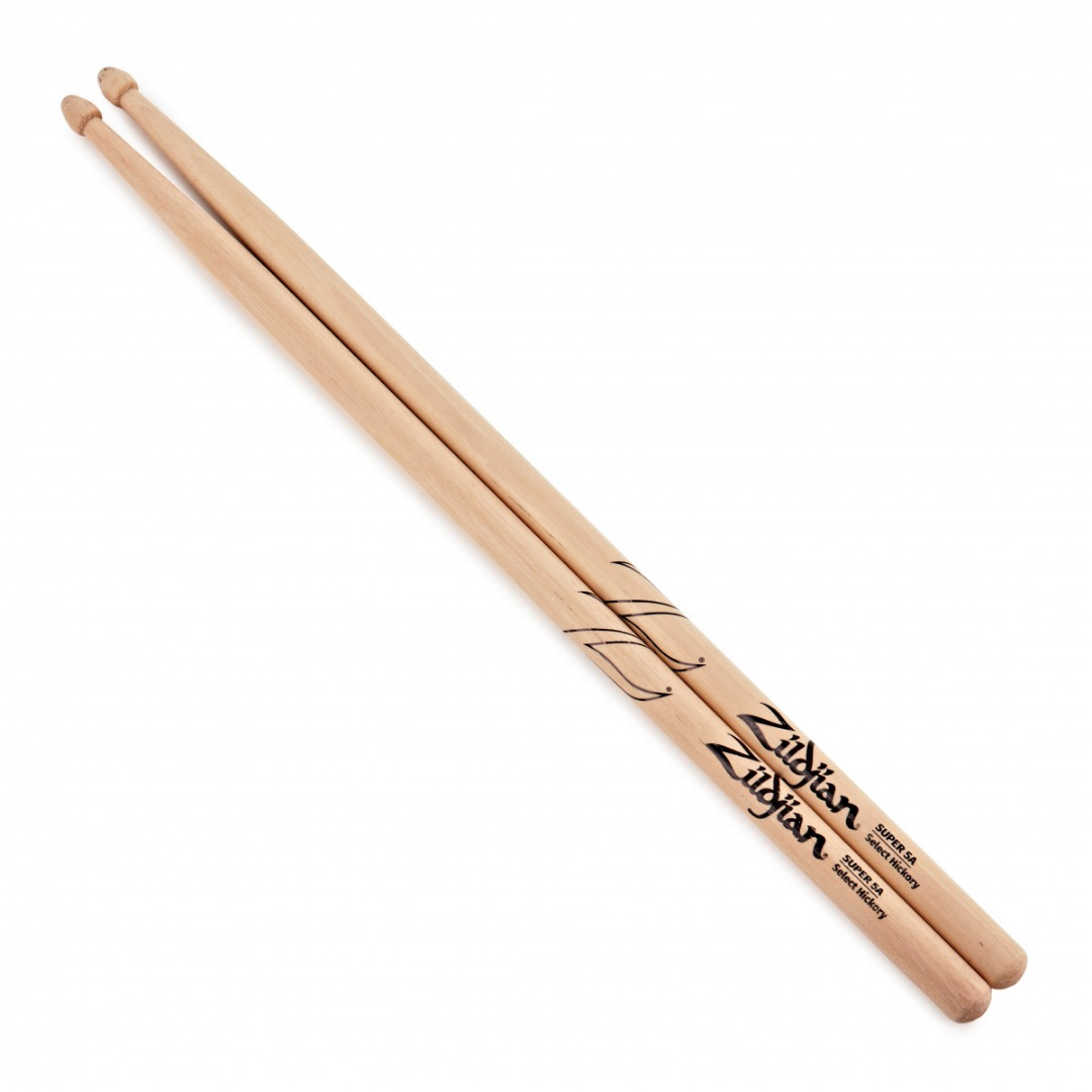 Zildjian Hickory Drumsticks 5A Wood Tip, Natural |  ZILDJIAN |  DRUMSTICK |  Zoso Music