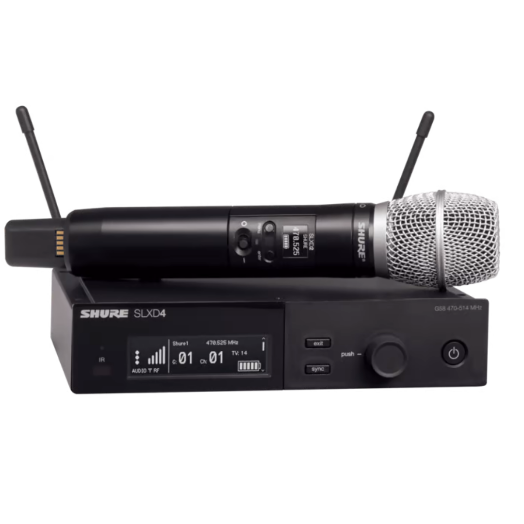 Shure SLXD24/SM86 Wireless System with SLXD2/86 Handheld Transmitters and Free Gator GM-1W Wireless Bag, SHURE, WIRELESS MICROPHONE SYSTEM, shure-wireless-microphone-system-slxd24a-sm86, ZOSO MUSIC SDN BHD