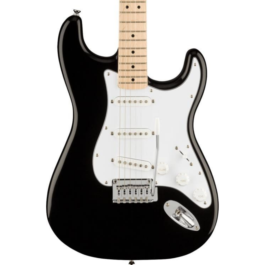 Squier Affinity Series Stratocaster Electric Guitar, Maple FB, Black, SQUIER BY FENDER, ELECTRIC GUITAR, squier-electric-guitar-f03-037-8002-506, ZOSO MUSIC SDN BHD