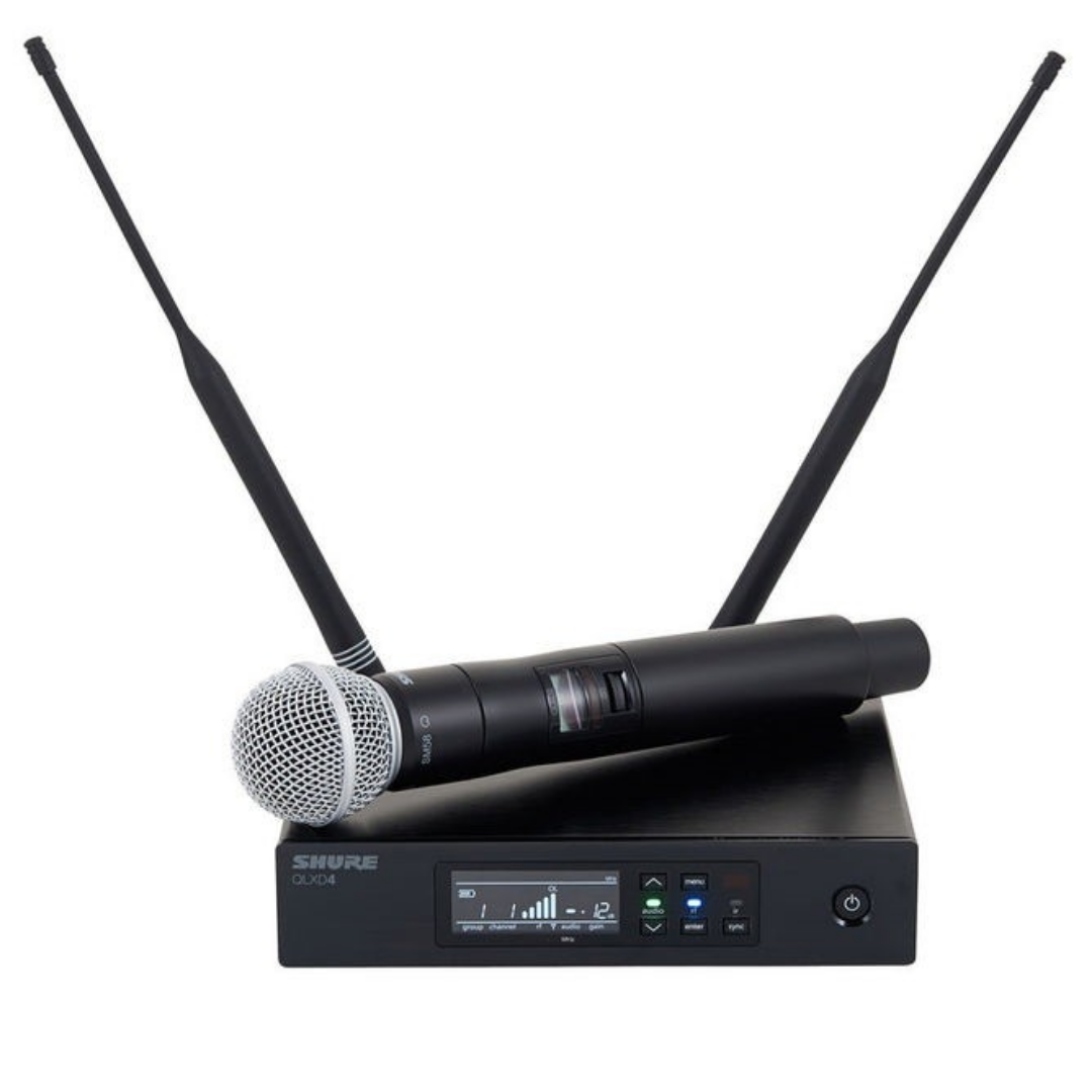 Shure QLXD24/SM58 Digital Wireless Handheld Microphone System, QLXD4 Receiver & QLXD2/SM58 Handheld Transmitter with Free Gator GM-1W Wireless Bag, SHURE, WIRELESS MICROPHONE SYSTEM, shure-wireless-microphone-system-qlxd24-sm58, ZOSO MUSIC SDN BHD