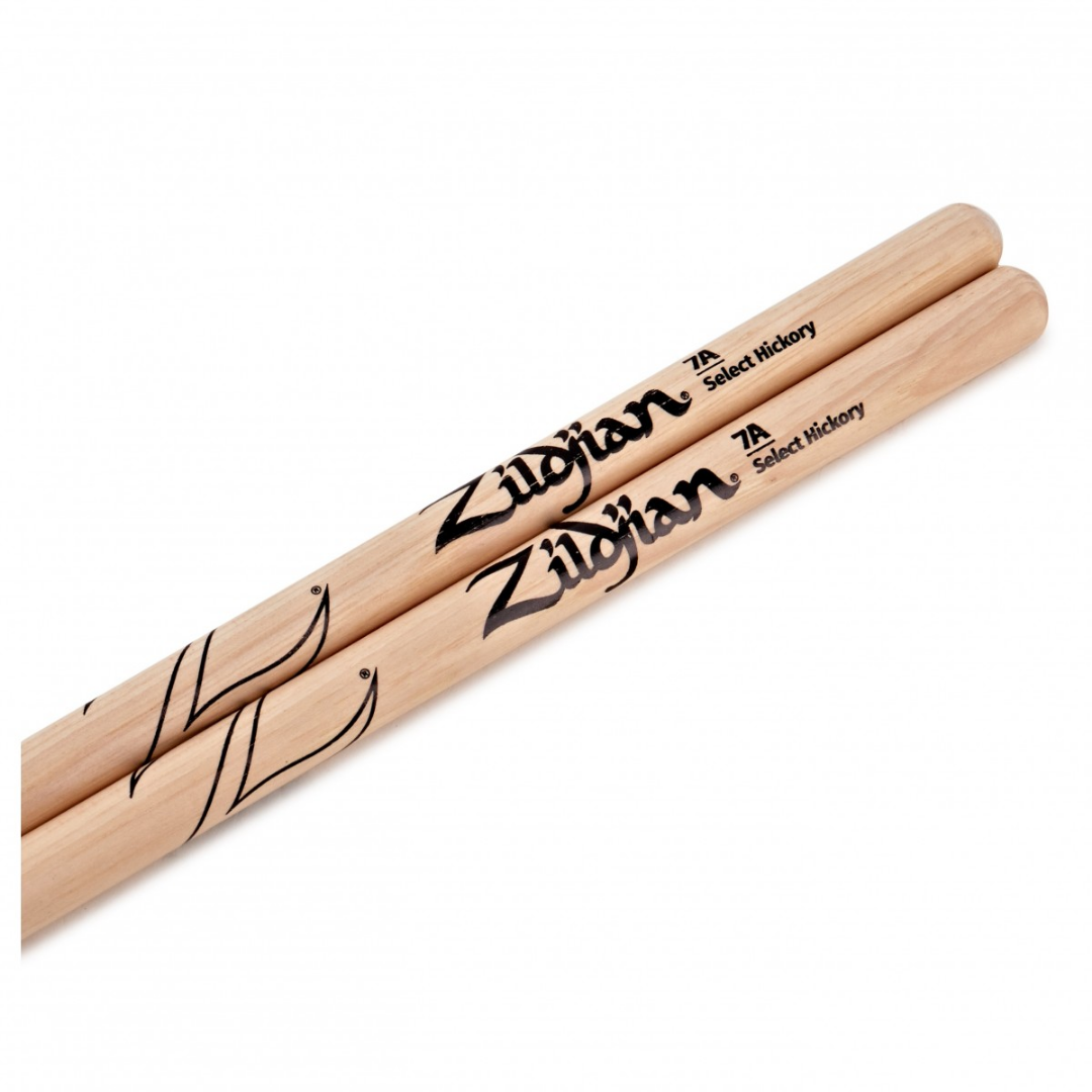 Zildjian Hickory Drumsticks 7A Wood Tip, Natural |  ZILDJIAN |  DRUMSTICK |  Zoso Music