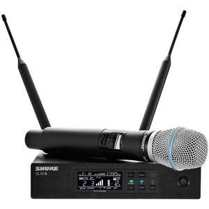 Shure QLXD24/BETA87A Handheld Wireless Microphone System, QLXD4 Wireless Receiver & QLXD2/BETA87A Handheld Transmitter with Free Gator GM-1W Wireless Bag, SHURE, WIRELESS MICROPHONE SYSTEM, shure-wireless-microphone-system-qlxd24-beta87a, ZOSO MUSIC SDN BHD
