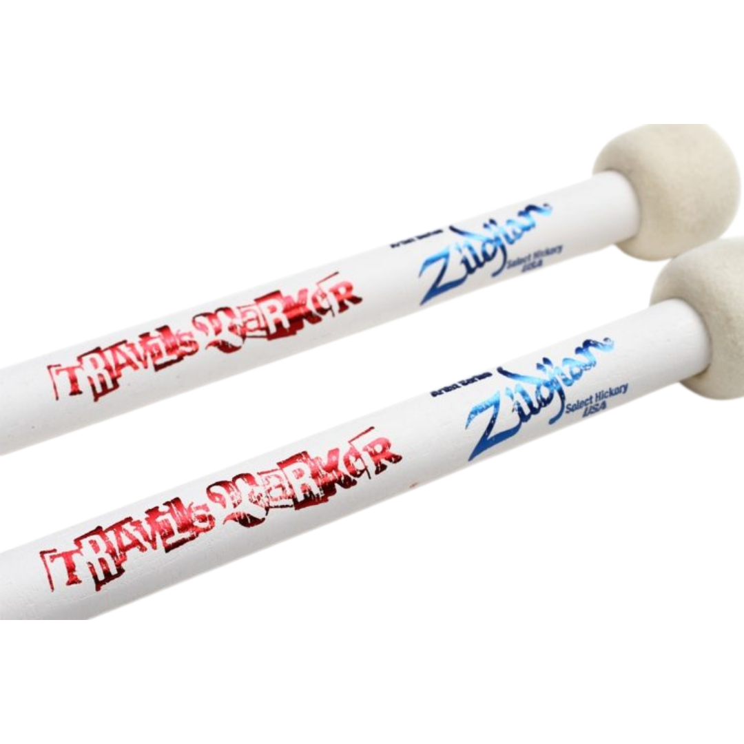 Zildjian Artist Series Drumsticks, Travis Barker, White |  ZILDJIAN |  DRUMSTICK |  Zoso Music