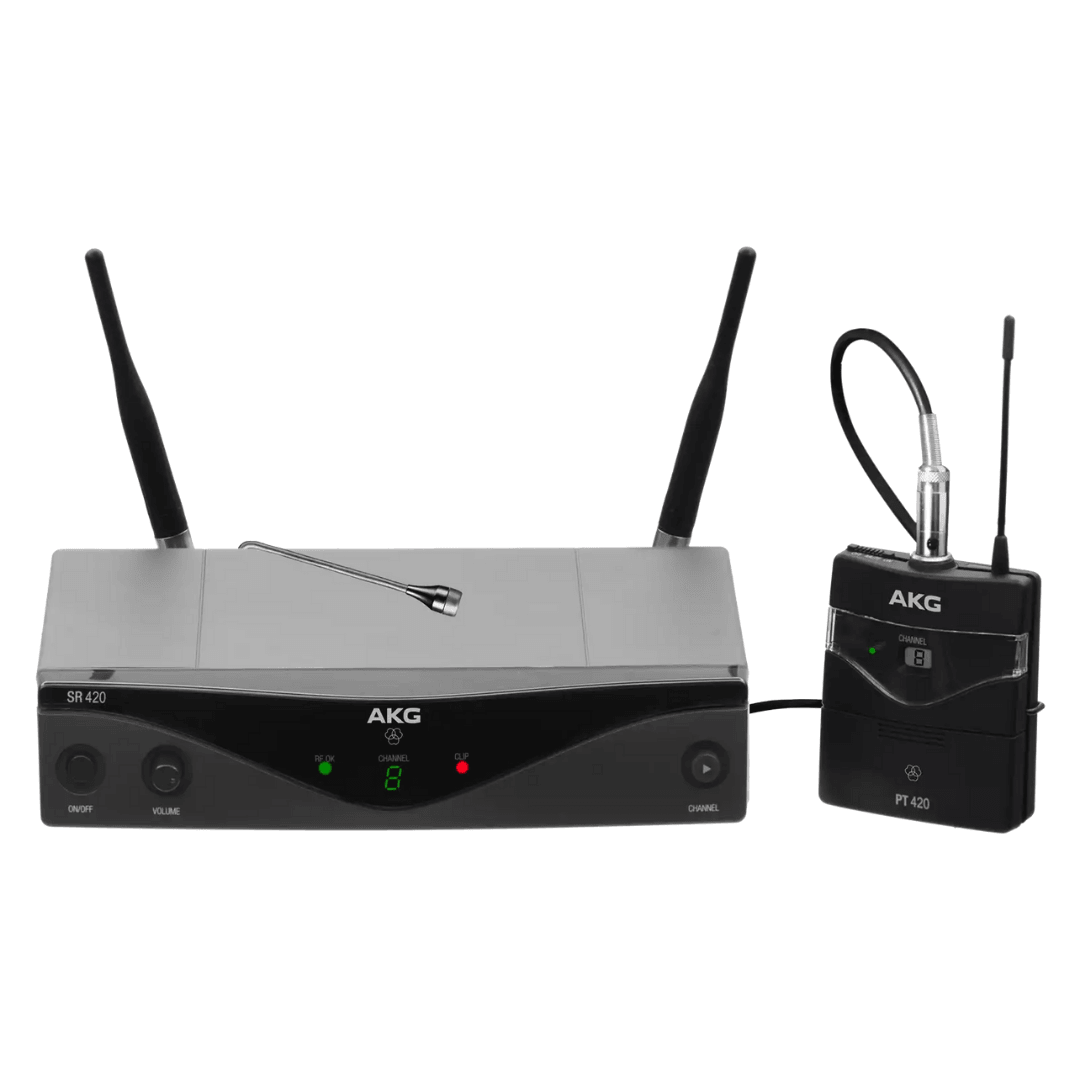 AKG WMS420 Instrumental Set Wireless Guitar System, 614 - 630 MHz - Band U2 (WMS-420 / WMS 420) | AKG , Zoso Music