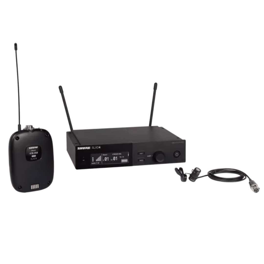 Shure SLXD14/DL4 Wireless System with SLXD1 Bodypack Transmitter and DL4 Lavalier Microphone with Free Gator GM-1W Wireless Bag, SHURE, WIRELESS MICROPHONE SYSTEM, shure-wireless-microphone-system-slxd14-dl4b, ZOSO MUSIC SDN BHD