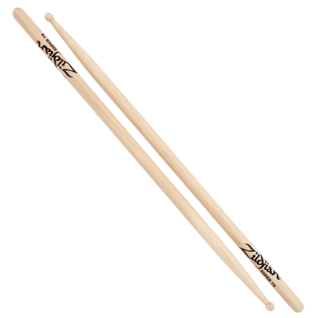 Zildjian Hickory Drumsticks Super 7A Wood Tip, Natural |  ZILDJIAN |  DRUMSTICK |  Zoso Music