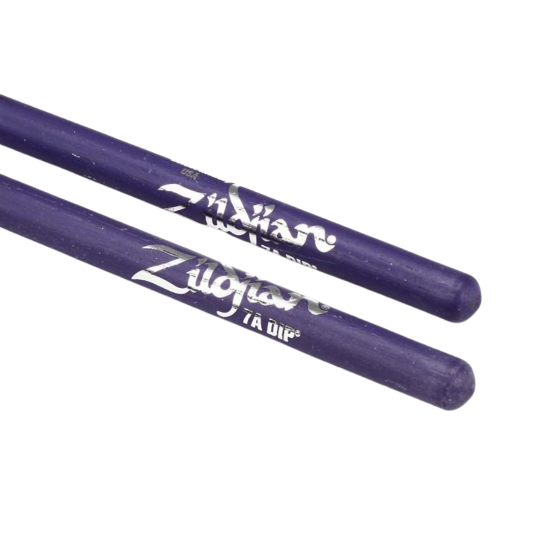 Zildjian Hickory Drumsticks 7A Wood Tip, Purple DIP |  ZILDJIAN |  DRUMSTICK |  Zoso Music