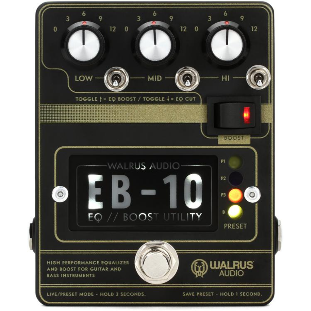 Walrus Audio EB-10 Preamp/EQ/Boost Guitar Effects Pedal, Black, WALRUS AUDIO, EFFECTS, walrus-audio-effects-900-1049b, ZOSO MUSIC SDN BHD